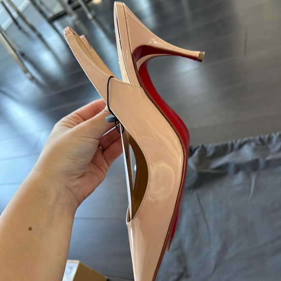 christian louboutin patent kate sling 85 nude - Picture 4 of 7